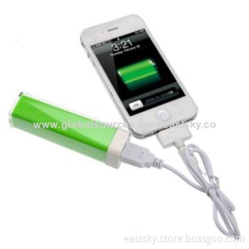 Lipstick Power Bank with 2,600mAh Fast Delivery and Multicolor for your Choice